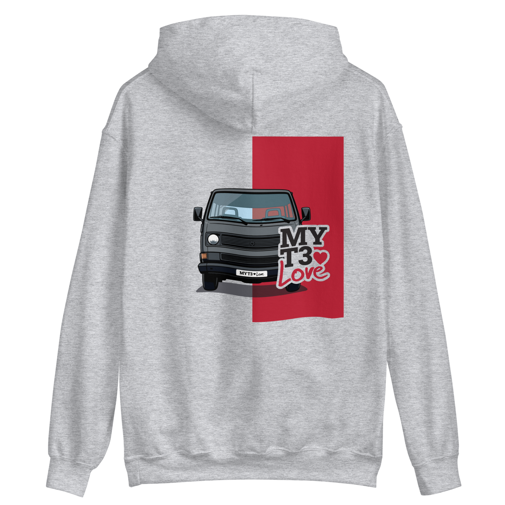 Heller Unisex-Kapuzenpullover mit Front- & Backprint