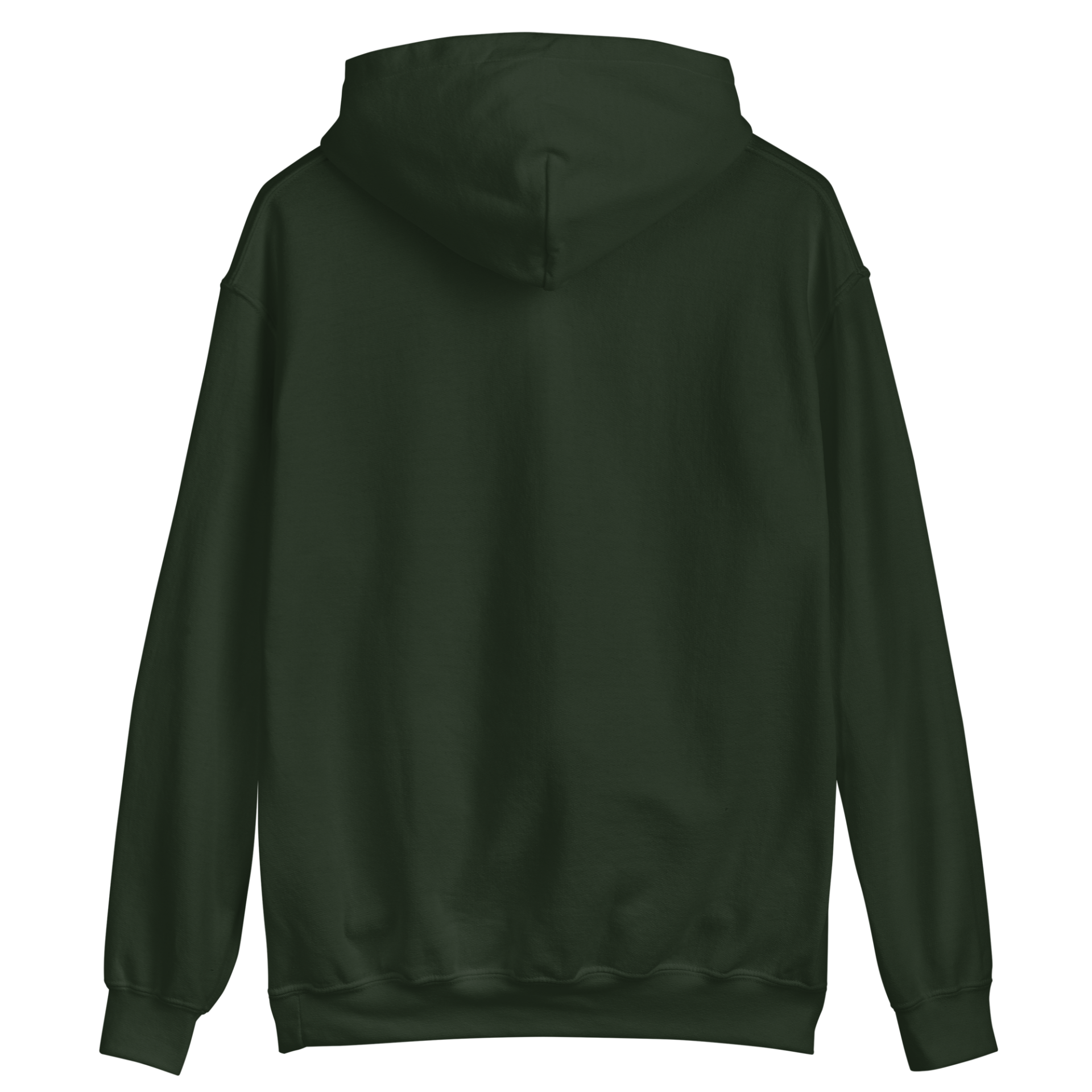 Dunkler Unisex-Kapuzenpullover mit Backprint