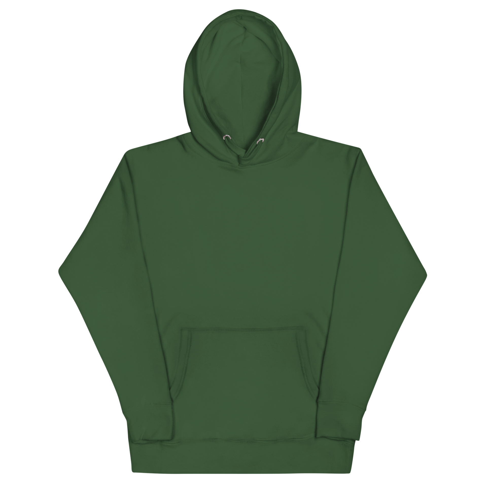 Dunkler Premium Unisex Kapuzenhoodie mit Front- & Backprint