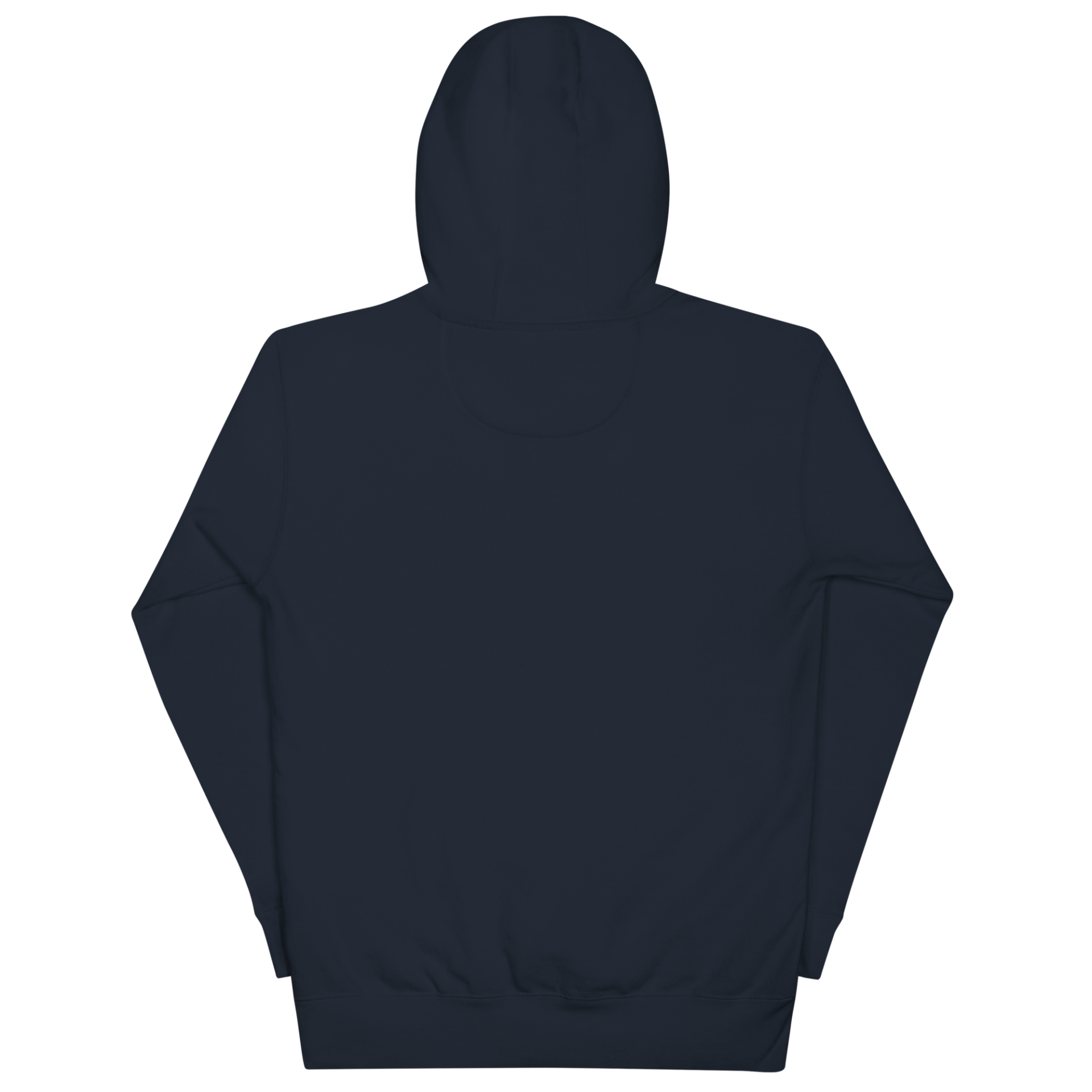 Dunkler Premium Unisex Kapuzenhoodie mit Backprint